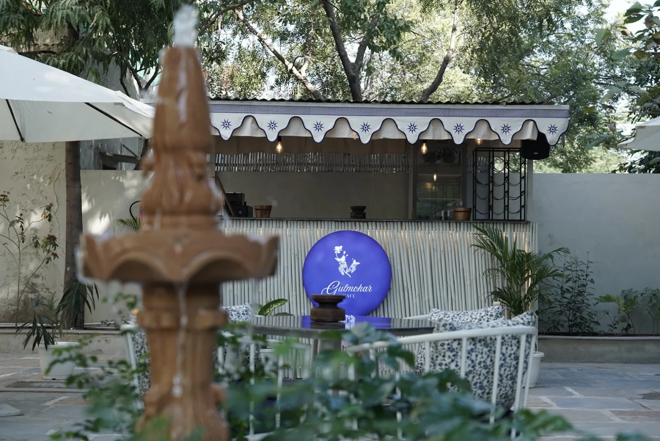 Dining at Gulmohar Café, Kutani Stays Jaipur